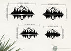Bergwald Holzwandkunst Natur Silhouette Dekor 152x86 cm MDF