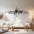 Geometrische Metall Wandkunst, Abstrakte Wanddekoration, Modernes Mid-Century Design, Schlafzimmer Wohnzimmer Akzent