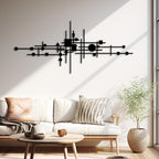 Geometrische Metall Wandkunst, Abstrakte Wanddekoration, Modernes Mid-Century Design, Schlafzimmer Wohnzimmer Akzent