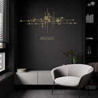 Geometrische Metall Wandkunst, Abstrakte Wanddekoration, Modernes Mid-Century Design, Schlafzimmer Wohnzimmer Akzent
