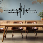 Geometrische Metall Wandkunst, Abstrakte Wanddekoration, Modernes Mid-Century Design, Schlafzimmer Wohnzimmer Akzent