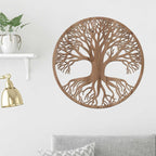 Baum des Lebens Wanddeko Gaius, 3D Holzdekoration, 12 Farben, 3 mm HDF