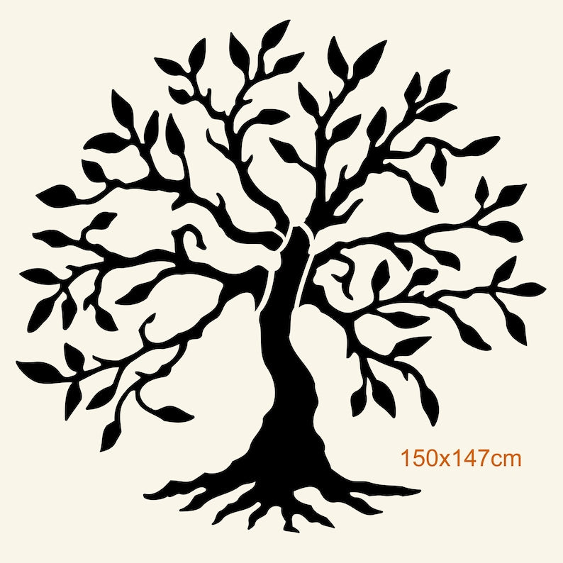 Baum des Lebens Wandkunst, 3D Holzdekoration, spirituelles Symbol, 12 Farben, verschiedene Größen