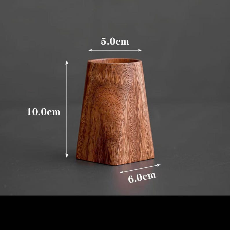 Holz Stifthalter Nussbaum Massivholz Retro Minimalistisch Büro Desktop Schreibwaren Aufbewahrung