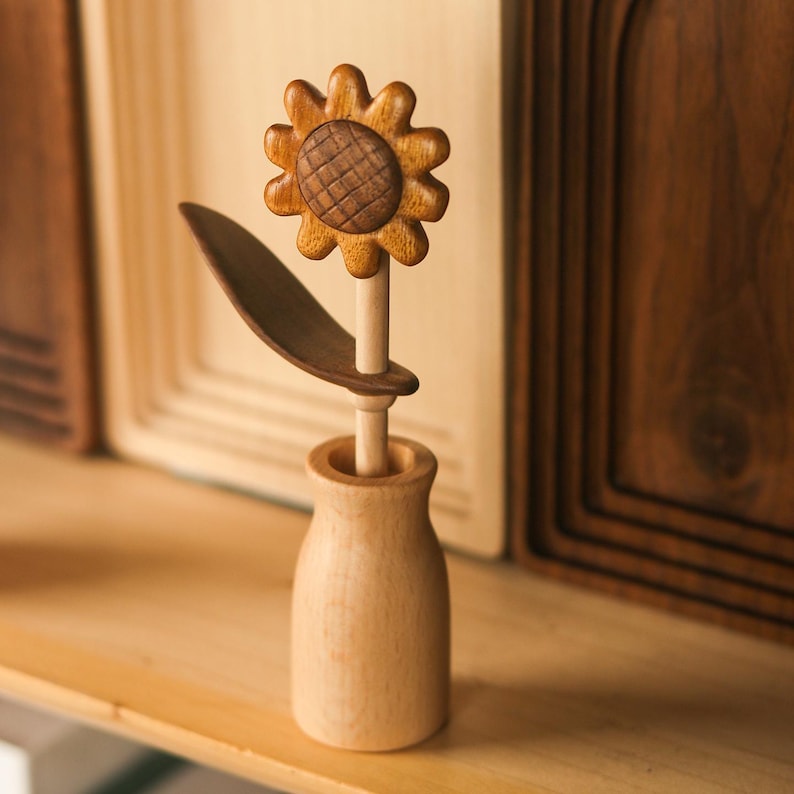 Holz Diffusor Blume Tulpe Sonnenblume Aromatherapie Tischdekoration