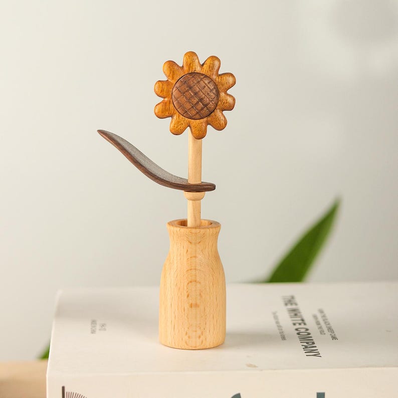 Holz Diffusor Blume Tulpe Sonnenblume Aromatherapie Tischdekoration