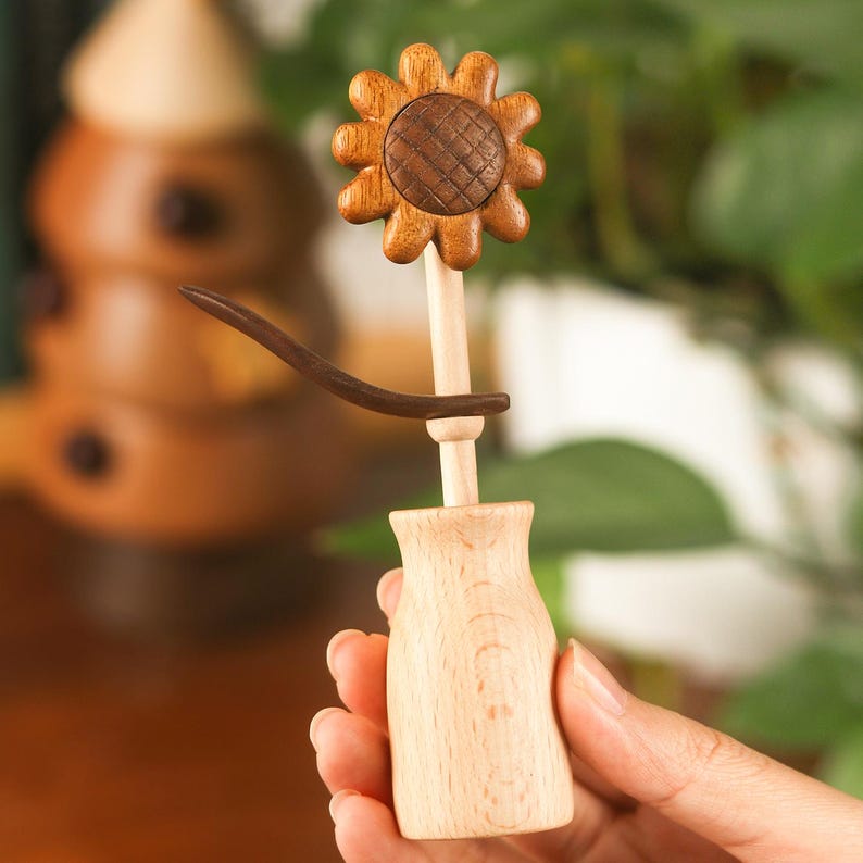 Holz Diffusor Blume Tulpe Sonnenblume Aromatherapie Tischdekoration