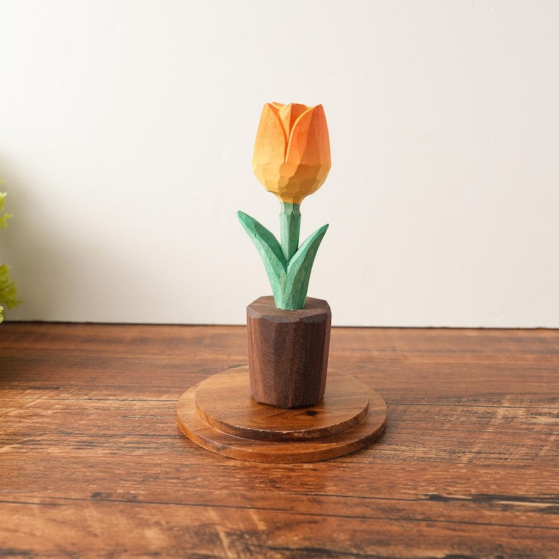 Holz Rosen Figur handgefertigt, Holzblume, Schreibtischdeko, Wohnkultur