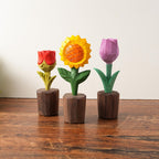 Holz Rosen Figur handgefertigt, Holzblume, Schreibtischdeko, Wohnkultur