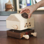 Holzhaus Taschentücherbox Deckel aus Walnuss und Ahorn, Halter für quadratische Taschentücher