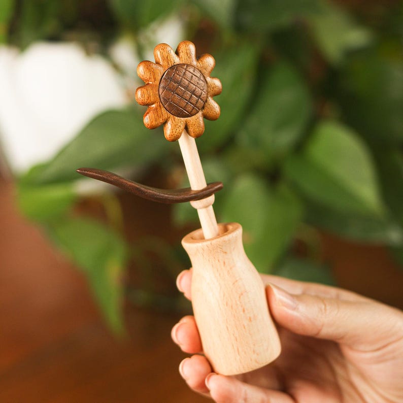 Holz Diffusor Blume Tulpe Sonnenblume Aromatherapie Tischdekoration