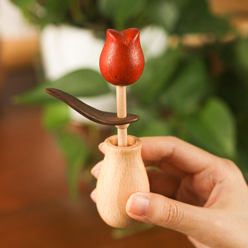 Holz Diffusor Blume Tulpe Sonnenblume Aromatherapie Tischdekoration