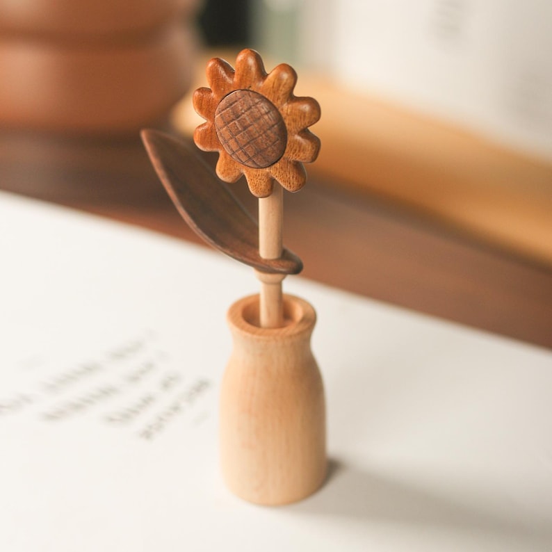 Holz Diffusor Blume Tulpe Sonnenblume Aromatherapie Tischdekoration