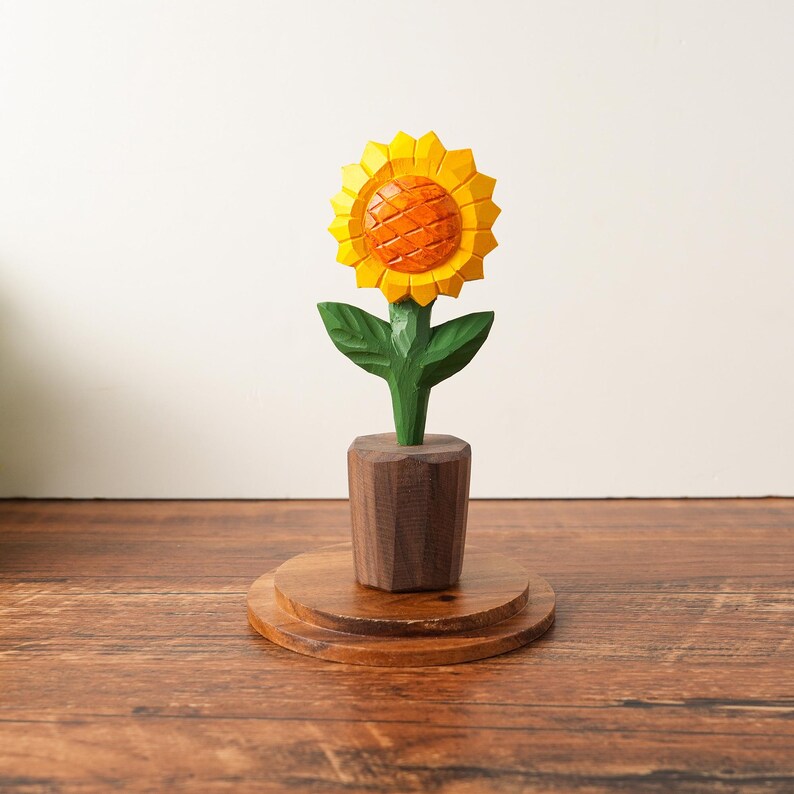 Holz Rosen Figur handgefertigt, Holzblume, Schreibtischdeko, Wohnkultur