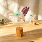 Handgeschnitzte Holz Kolibri Figur Schreibtisch Ornament Wohnkultur Geschenk 180mm