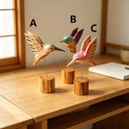 Handgeschnitzte Holz Kolibri Figur Schreibtisch Ornament Wohnkultur Geschenk 180mm
