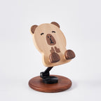 Holz Telefonhalter Capybara Handgefertigte Holzschnitzerei Tischdekoration Geschenk