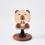 Holz Telefonhalter Capybara Handgefertigte Holzschnitzerei Tischdekoration Geschenk