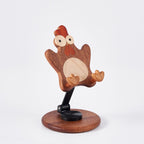 Holz-Huhn Telefonhalter Tischdekoration, Ahornholz, 10x16,8 cm, drehbar