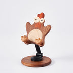 Holz-Huhn Telefonhalter Tischdekoration, Ahornholz, 10x16,8 cm, drehbar