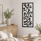Metall Vogel Wandkunst Skulptur, Natur Wanddekor für Außen Innen, Boho Wanddeko, 4 Farben, 8-36 Zoll