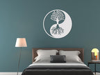 Runde 3D Holz Wanddekoration Yin Yang | Spirituelles Home Dekor