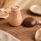 Zahnstocherhalter aus Holz Pilzform, Zahnstocherspender, Tischorganizer Landhausstil, Küchenaccessoire