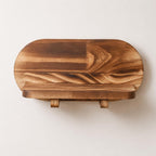 Holz Tischregal, Rustikaler Dekohalter, Kompakter Holzständer, Boho Wohnaccessoire