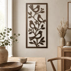 Metall Vogel Wandkunst Skulptur, Natur Wanddekor für Außen Innen, Boho Wanddeko, 4 Farben, 8-36 Zoll