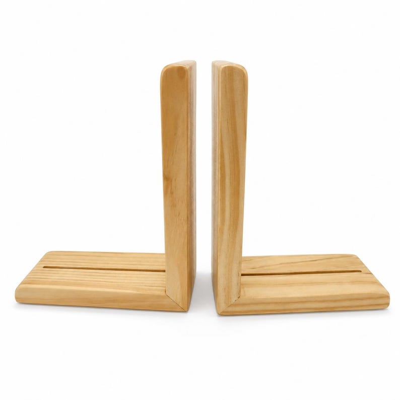 Maiglöckchen-Buchstützen aus Buntglas, Holz, botanische Deko, Bücherregalhalter
