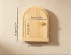 Massivholz Lichtschalterabdeckung, Hausform Wandaufkleber, Vintage Steckdosenrahmen, Organizer mit Haken, 6 Stile