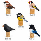 Holz Vogelskulptur Papagei Handgeschnitzt Rustikale Deko Vogelliebhaber