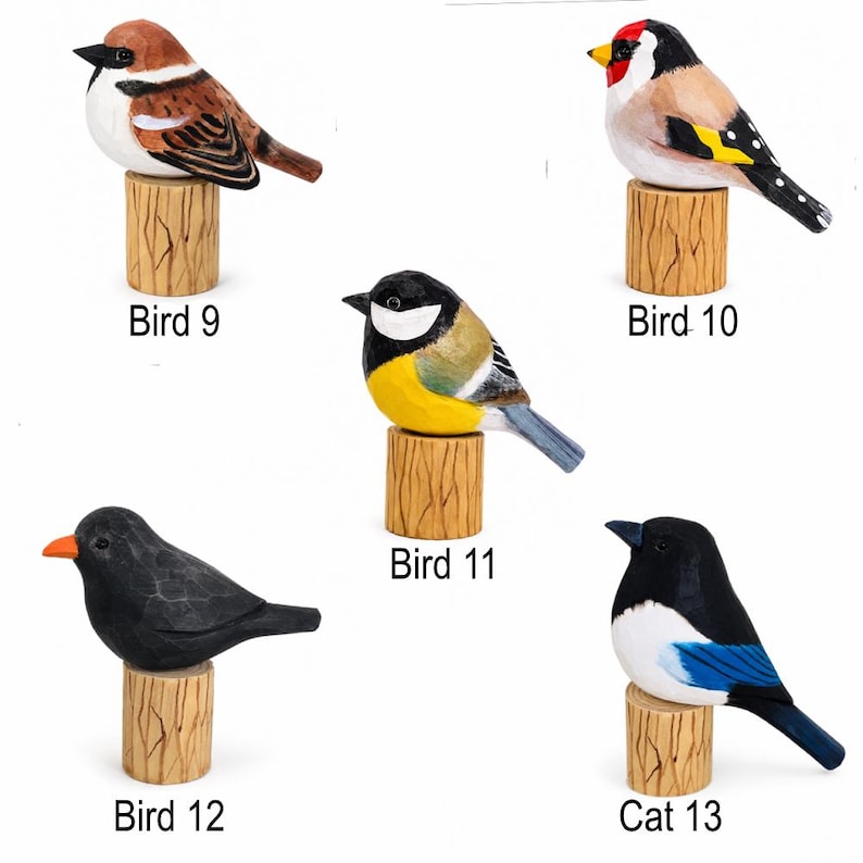 Holz Vogelskulptur Papagei Handgeschnitzt Rustikale Deko Vogelliebhaber