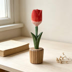 Handgeschnitzte Holzblume Tulpe Rose Sonnenblume Tischdekoration