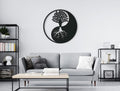 Runde 3D Holz Wanddekoration Yin Yang | Spirituelles Home Dekor