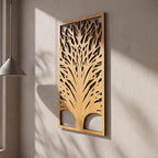 3-teiliges Wandbild aus Holz, Triptychon Baumkunst, Japandi Wandpaneel-Dekor, großes Wandbild, moderne Holzkunst