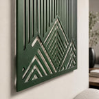 Berg-Metallwandbild 3-teilig, Triptychon Wanddekoration, moderne Metallkunst, 8-36 Zoll, Schwarz Weiß Grau Bronze