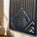 Berg-Metallwandbild 3-teilig, Triptychon Wanddekoration, moderne Metallkunst, 8-36 Zoll, Schwarz Weiß Grau Bronze