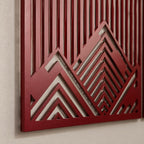 Berg-Metallwandbild 3-teilig, Triptychon Wanddekoration, moderne Metallkunst, 8-36 Zoll, Schwarz Weiß Grau Bronze
