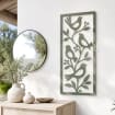 Metall Vogel Wandkunst Skulptur, Natur Wanddekor für Außen Innen, Boho Wanddeko, 4 Farben, 8-36 Zoll