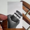 Teakholz Stifthalter, handgefertigter Schreibtischorganisator, rundes Design, 9,5 cm Durchmesser, Büro & Zuhause